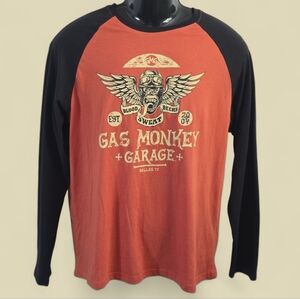Men's Gas Monkey Garage Raglan Tee,  Size  M
